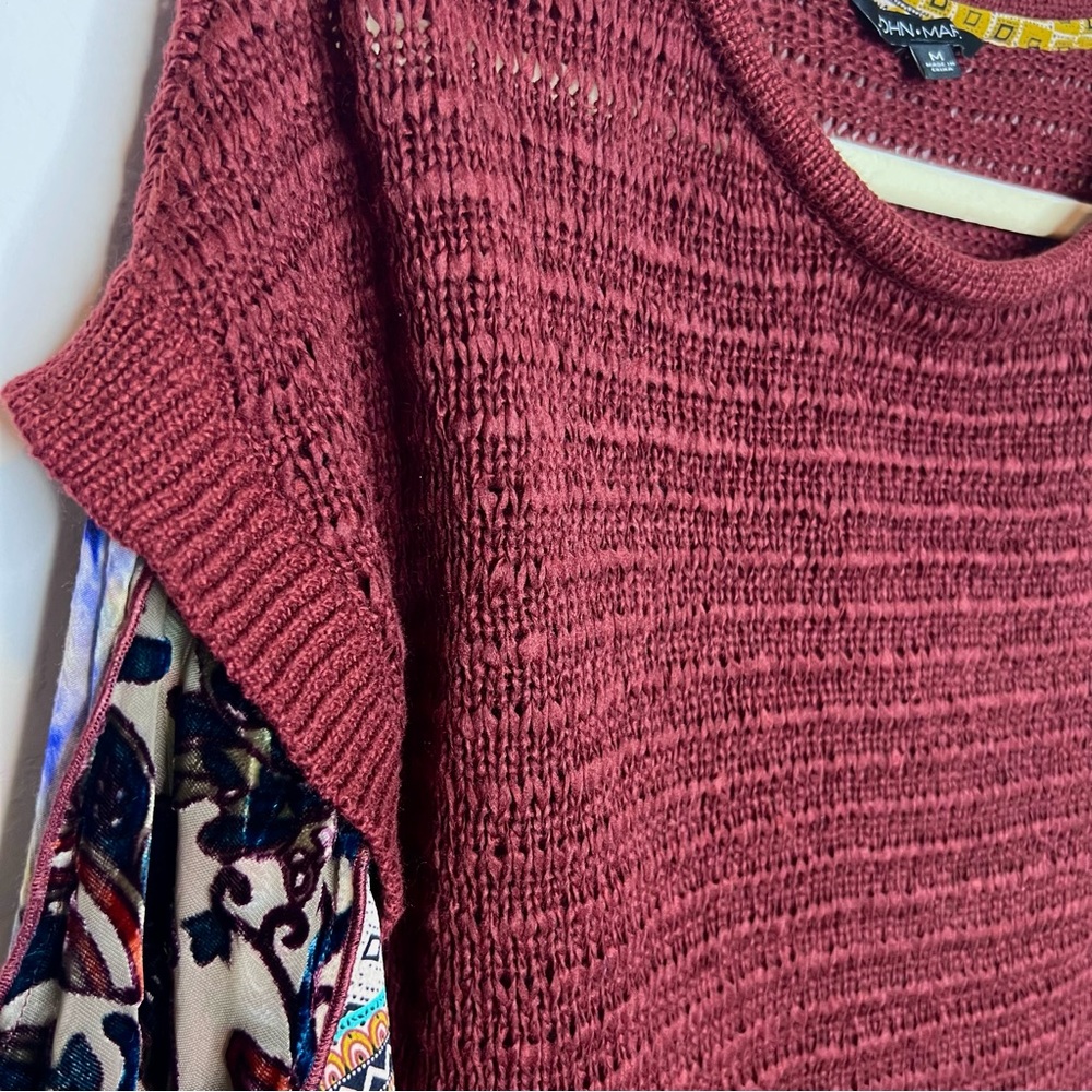 NWT‎ JOHN MARK Pullover Mixed Media Knit Sweater. Size Medium - Picture 7 of 11